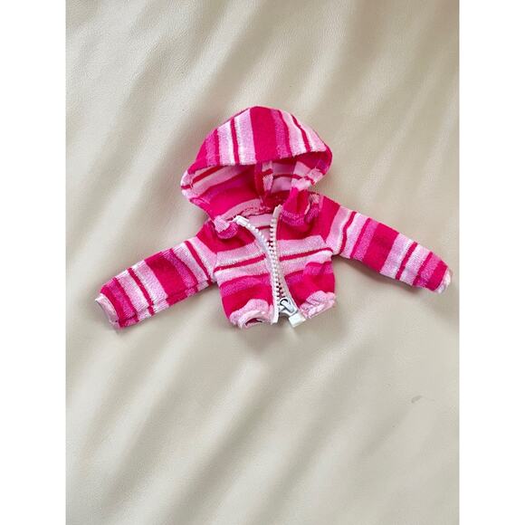 Vintage Striped Doll Hoodie With Zipper - Picture 1 of 8
